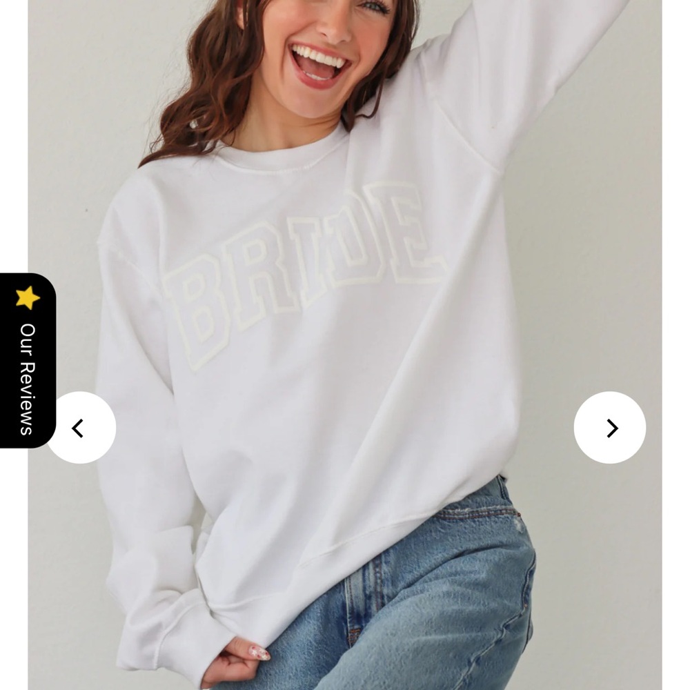 White 'Bride' Sweatshirt